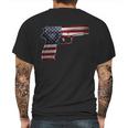 Usa Pistol Gun Mens Back Print T-shirt