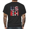 Usa Pride Us Flag Day Useh Canadian Canada Mens Back Print T-shirt