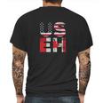 Usa Useh Us Flag Canada Mens Back Print T-shirt