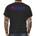 Usa Wrestling Mens Back Print T-shirt