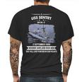 Uss Sentry Mcm3 Mens Back Print T-shirt