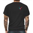 V Logo Mens Back Print T-shirt