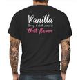 Vanilla Sorry Flavor Kink Mens Back Print T-shirt