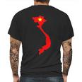 Vietnam Country Map Mens Back Print T-shirt