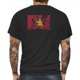 Vietnam Flag Mens Back Print T-shirt