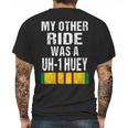 Vietnam Veteran Biker Uh-1 Huey Helicopter Mens Back Print T-shirt