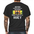 Vietnam Veteran Vet Huey Helicopter Mens Back Print T-shirt