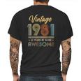 Vintage 1981 41 Years Of Being Awesome 41St Birthday Gifts Mens Back Print T-shirt