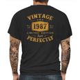 Vintage 1987 35 Years Old Gifts 35Th Birthday Gifts For Men Mens Back Print T-shirt