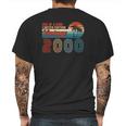 Vintage 2000 22 Vintage Gifts Birthday 22 Years Old Mens Back Print T-shirt