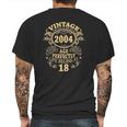 Vintage 2004 The Man Myth Legend 18 Years Old Birthday Gifts Mens Back Print T-shirt