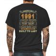 Vintage 31 Years Old February 1991 31St Birthday Gifts Idea Mens Back Print T-shirt