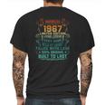 Vintage 55 Years Old March 1967 55Th Birthday Gift Mens Back Print T-shirt