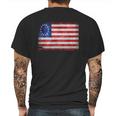 Vintage Flag American Victory 1776 Mens Back Print T-shirt