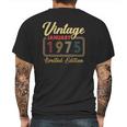 Vintage January 1975 Limited Edition 47 Years Old Birthday Mens Back Print T-shirt