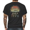 Vintage July 1976 Retro 45 Years Old 45Th Birthday Idea Mens Back Print T-shirt