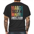 Vintage March 1974 Bday Gifts 47 Years Old 47Th Birthday Mens Back Print T-shirt