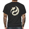 Vintage Ocean Conservation Yin Yang For Shark Lovers Mens Back Print T-shirt