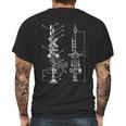 Vintage Railway Model10 Crossing Patent Drawing Model Train Mens Back Print T-shirt