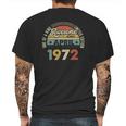 Vintage Retro April 1972 49Th Birthday Gift 49 Years Old Mens Back Print T-shirt