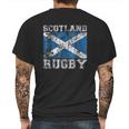 Vintage Style Saltire Scottish Flag Mens Back Print T-shirt