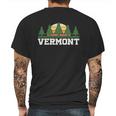 Vintage Vermont Retro Logo Mens Back Print T-shirt