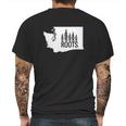 Washington State Roots Mens Back Print T-shirt