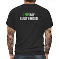 Weed Stoner I Love Heart My Budtender Cannabis Dispensary Mens Back Print T-shirt