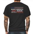 Wheel Spin Addict Mens Make America Fast Again Drive A Corvette Mens Back Print T-shirt