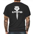 White Gonzo Fist Mens Back Print T-shirt