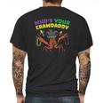 Whos Your Crawdaddy Crawfish Jester Beads Funny Mardi Gras Mens Back Print T-shirt