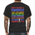 Why Im Not A Democratic Joe Biden Is A Democratic Clown Fun Mens Back Print T-shirt