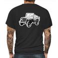 Willys Jeep 2 Color T-Shirts Mens Back Print T-shirt