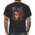 Winnie The Pooh Happy 4Th July American Flag Mens Back Print T-shirt