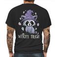 Witchy Trash Raccoon Halloween Witchcraft Witch Pastel Goth Mens Back Print T-shirt