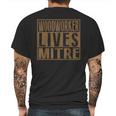 Woodworker Lives Mitre | Carpenterwoodworking Quote Mens Back Print T-shirt