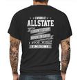 I Work At Allstate Mens Back Print T-shirt