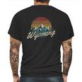 Wyoming Vintage Mountains Bison American Buffalo Mens Back Print T-shirt