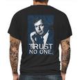 Xfiles Horror Thriller Tv Series Cigarette Smoking Man No Trust Mens Back Print T-shirt