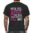 Yes They Are Fake The Real Ones Tried To Kill Me Mens Back Print T-shirt