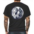 Yin Yang Cat Logo Mens Back Print T-shirt