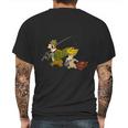 Yogi Bear Fishing Mens Back Print T-shirt