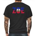 Zoe Haiti Flag Mens Back Print T-shirt