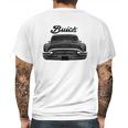 1955 Buick Front Black Mens Back Print T-shirt