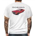 1969 Ford Torino Gt Front Red Mens Back Print T-shirt