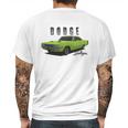 1972 Dodge Dart Swinger Green Mens Back Print T-shirt