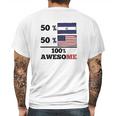 50 El Salvadorian 50 American 100 Awesome Mens Back Print T-shirt