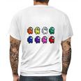 Among Us Character Mens Back Print T-shirt