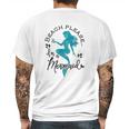 Aqua Blue Watercolor Beach Please Im A Mermaid Mens Back Print T-shirt