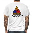 Army 1St Armored Division Full Color Veteran Mens Back Print T-shirt